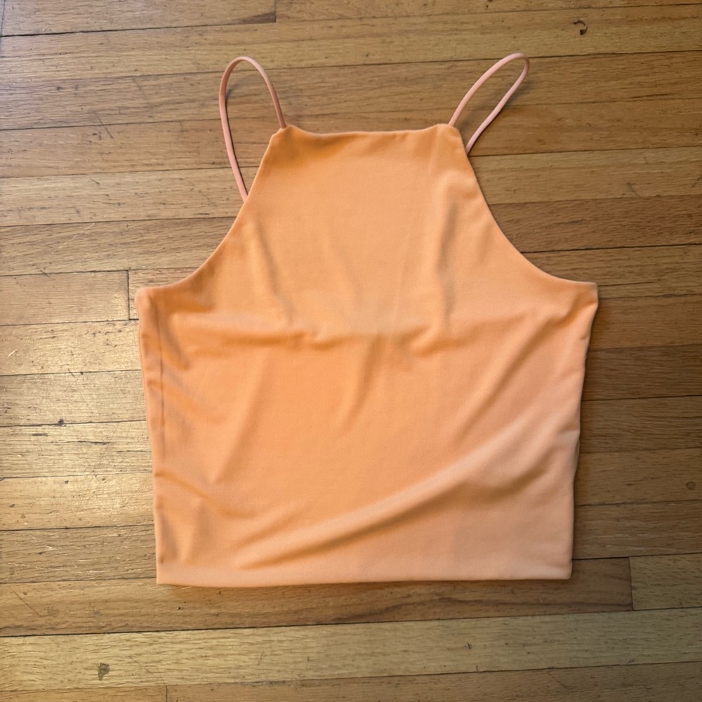 Forever 21 Orange Sleeveless Crop Camisole
